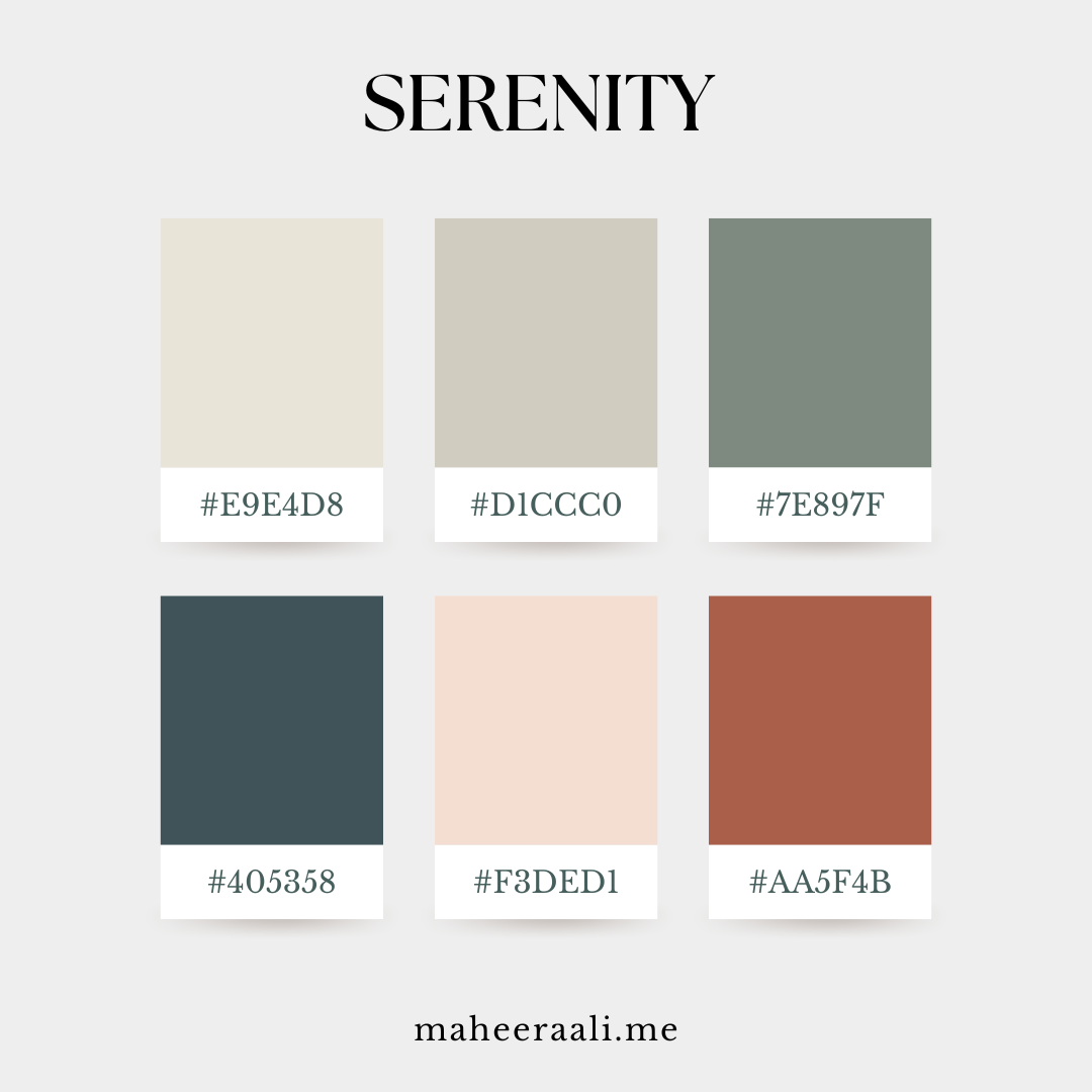 Serenity – White Dove Color Palette