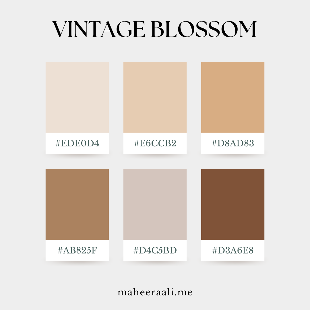 Vintage Blossom – Aesthetic Colors Palette